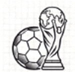 足球赔率网站官方Logo - 金色足球与奖杯组合